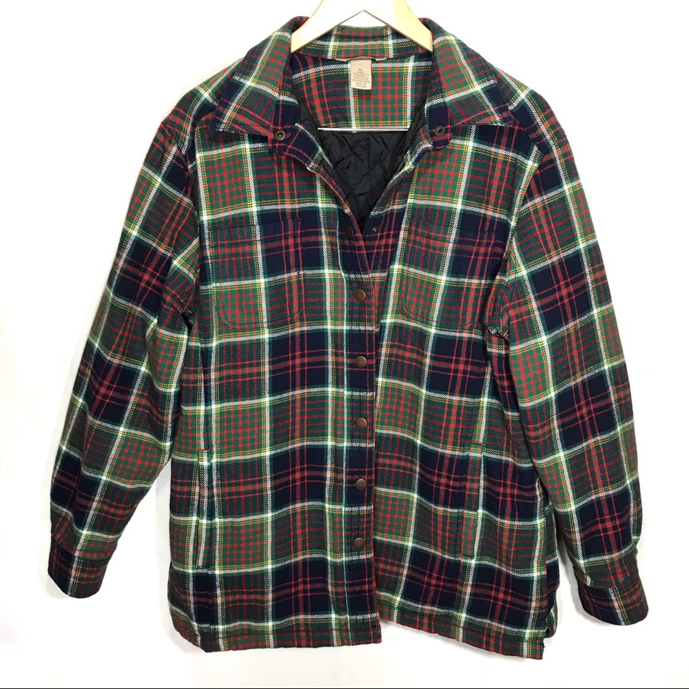 Duluth Trading Company Red Plaid Flannel Jacket